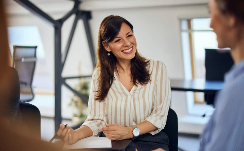Therapist working with a client during a mental health IOP in Greensboro, NC.