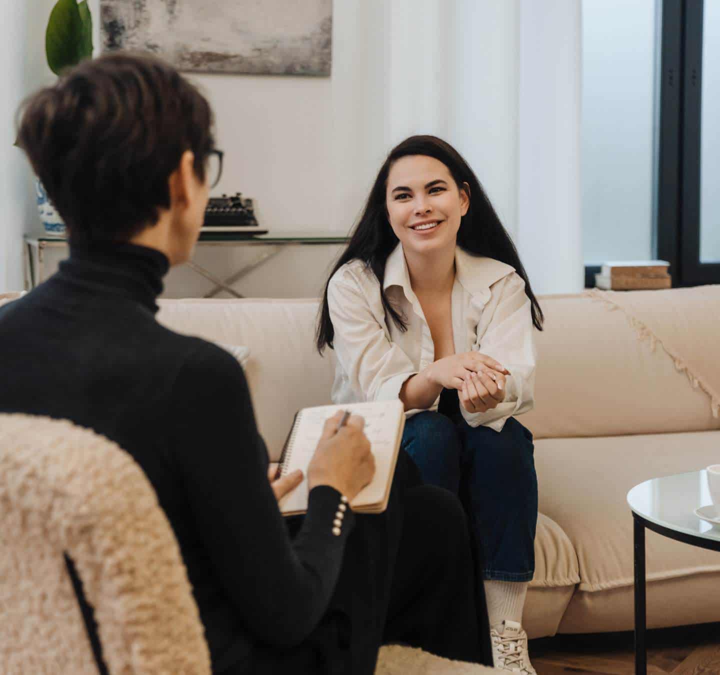 Person receiving individual therapy in Greensboro, NC.