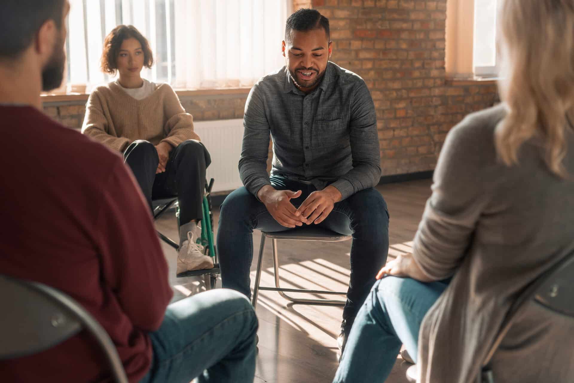 A man shares his experience during group treatment at our Charlotte, NC rehab.